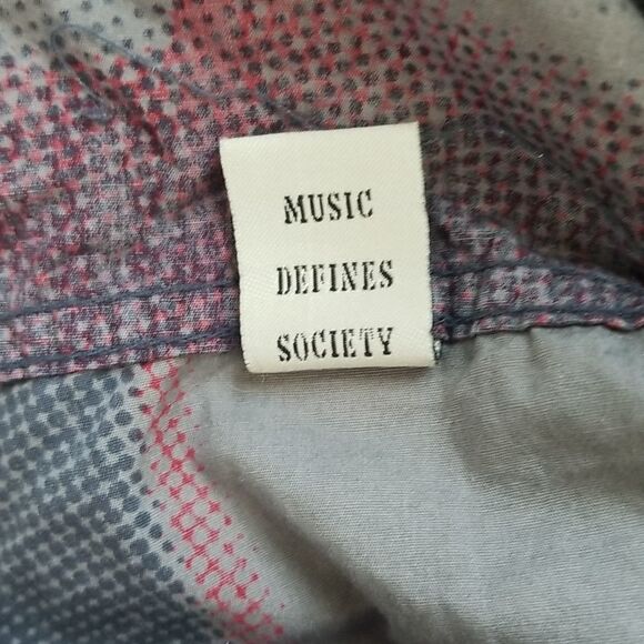 Social Collision Rockabilly Long Sleeve Snap Shirt sz L - Picture 10 of 10